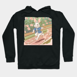 Angora Rabbit Athlete in the Track and Field Coach Marathon Game Hoodie